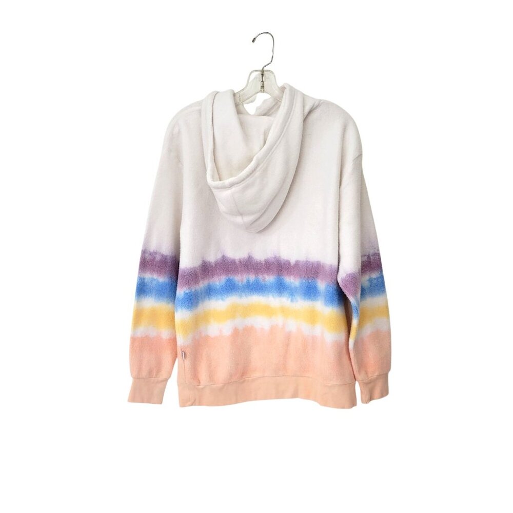 Feat Clothing Tie-Dye Blanket Blend Hoodie White Pastel Rainbow Gradient Womens - Picture 2 of 8